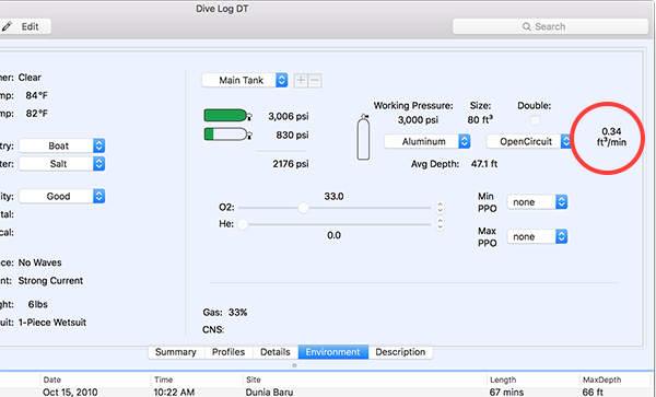 SAC-Calc-DiveEnvironment